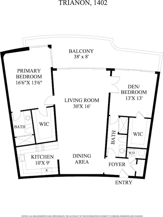 1200 S Flagler Dr Unit 1402, West Palm Beach, FL 33401 - home floor plan