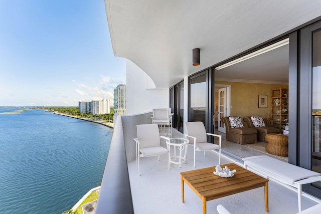 1200 S Flagler Dr Unit 1402, West Palm Beach, FL 33401 - balcony featuring a water view and a city view