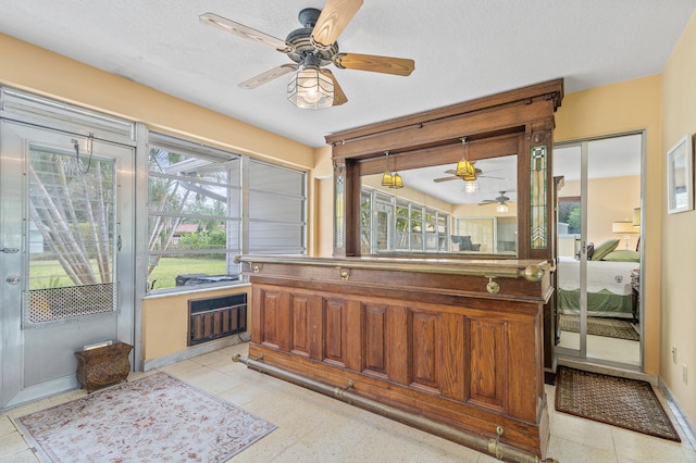 1101 SE 7th Ct, Deerfield Beach, FL 33441 - unfurnished sunroom featuring a ceiling fan