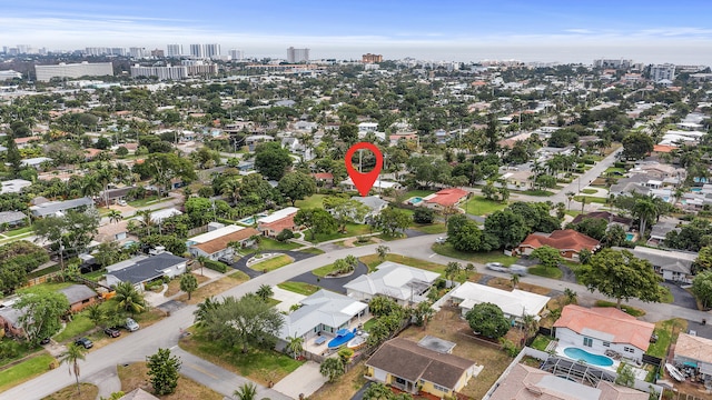 1101 SE 7th Ct, Deerfield Beach, FL 33441 - aerial view of property and surrounding area with nearby urban area