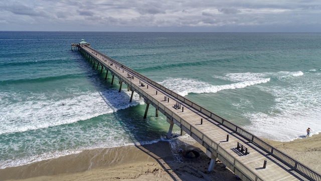 1101 SE 7th Ct, Deerfield Beach, FL 33441 - dock with view of water and beach
