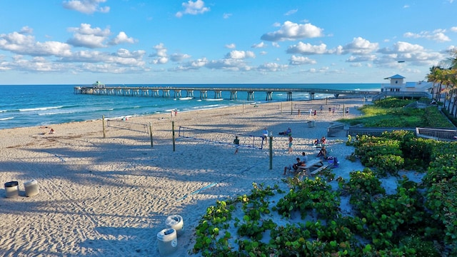 1101 SE 7th Ct, Deerfield Beach, FL 33441 - water view with a pier and local beach