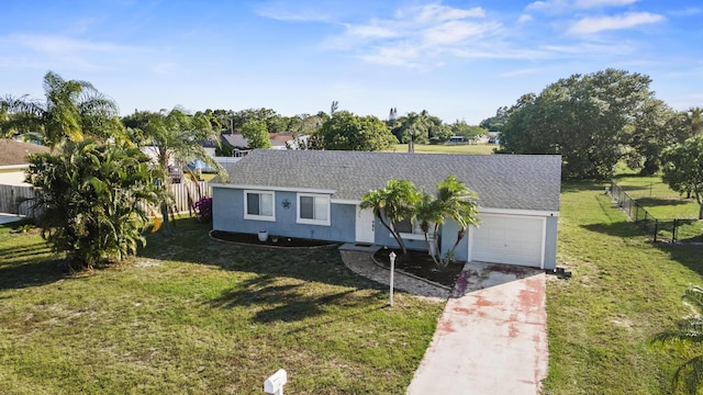 2008 SE Triumph Rd, Port Saint Lucie, FL 34952 - view of front facade with a garage, driveway, stucco siding, and a shingled roof