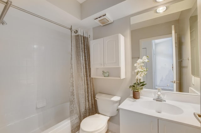 17215 Boca Club Blvd Unit 2, Boca Raton, FL 33487 - full bathroom with toilet, shower / bathtub combination with curtain, and vanity
