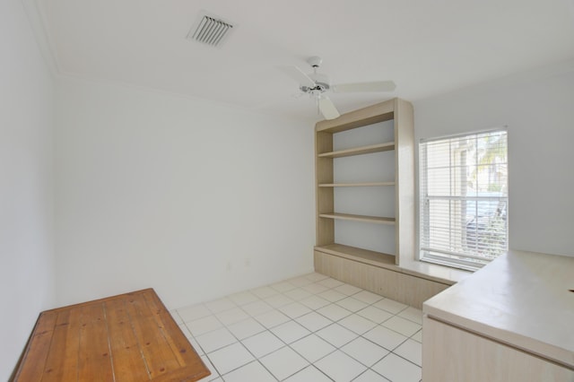 17215 Boca Club Blvd Unit 2, Boca Raton, FL 33487 - unfurnished dining area with ceiling fan and ornamental molding