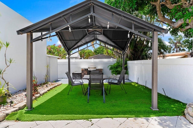 2611 NE 49th St, Lighthouse Point, FL 33064 - view of yard with a gazebo and a patio