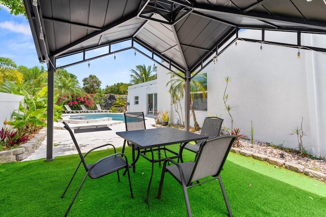 2611 NE 49th St, Lighthouse Point, FL 33064 - view of patio / terrace featuring an outdoor pool