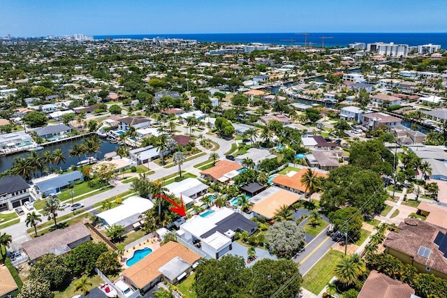 2611 NE 49th St, Lighthouse Point, FL 33064 - view of property location with a large body of water and nearby suburban area