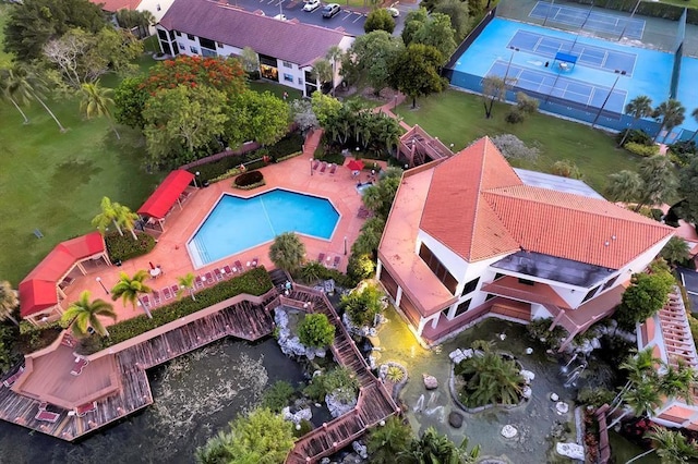 3 Independence Ct, Deerfield Beach, FL 33442 - drone / aerial view of a pool area