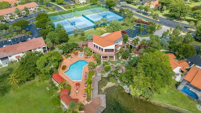 3 Independence Ct, Deerfield Beach, FL 33442 - aerial view of a pool area