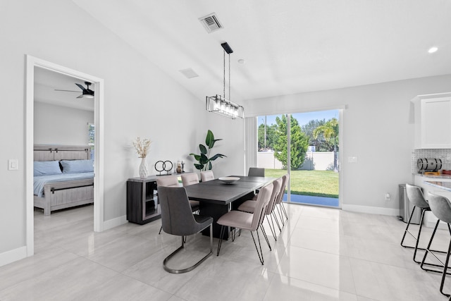 12111 Sugar Pine Trl, Wellington, FL 33414 - dining room featuring baseboards, light tile patterned floors, and ceiling fan