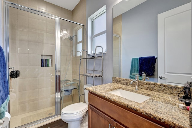 5968 Jasmine Ln, Westlake, FL 33470 - bathroom with a stall shower, toilet, and vanity