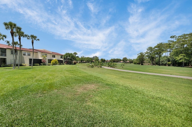 view of grassy yard
