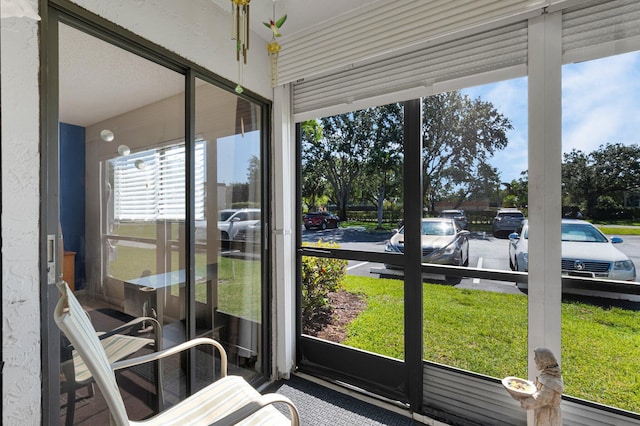view of sunroom