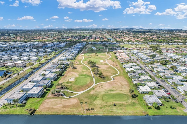 79 Saxony B B, Delray Beach, FL 33446 - aerial view of property and surrounding area with a golf club, a nearby body of water, and nearby suburban area