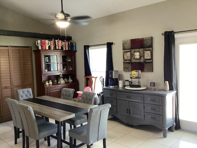 3834 SE 12th Dr, Okeechobee, FL 34974 - dining area with ceiling fan and light tile patterned flooring
