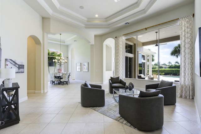 212 Montant Dr, Palm Beach Gardens, FL 33410 - common area featuring ornamental molding and recessed lighting