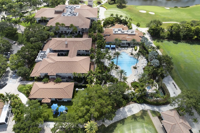 212 Montant Dr, Palm Beach Gardens, FL 33410 - aerial overview of property's location featuring a pool area, a local golf course, and a nearby body of water