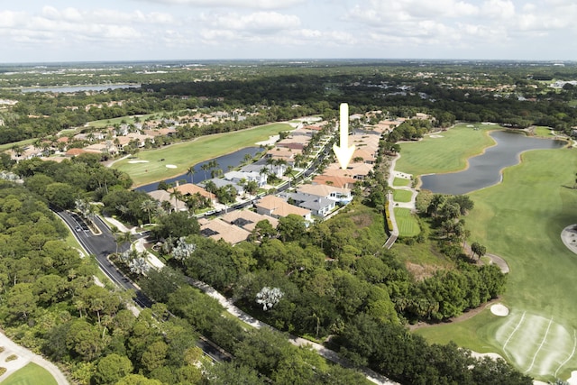 212 Montant Dr, Palm Beach Gardens, FL 33410 - view of property location with nearby suburban area, a golf course, a nearby body of water, and a tree filled landscape