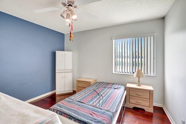 1541 SW 102nd Ter, Davie, FL 33324 - bedroom with dark wood finished floors, baseboards, and a ceiling fan