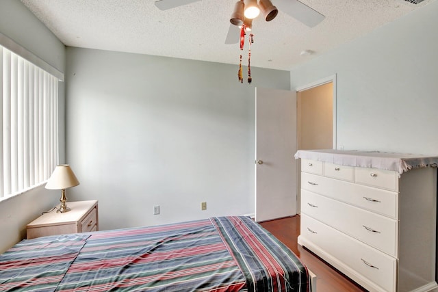 1541 SW 102nd Ter, Davie, FL 33324 - bedroom with a textured ceiling and ceiling fan