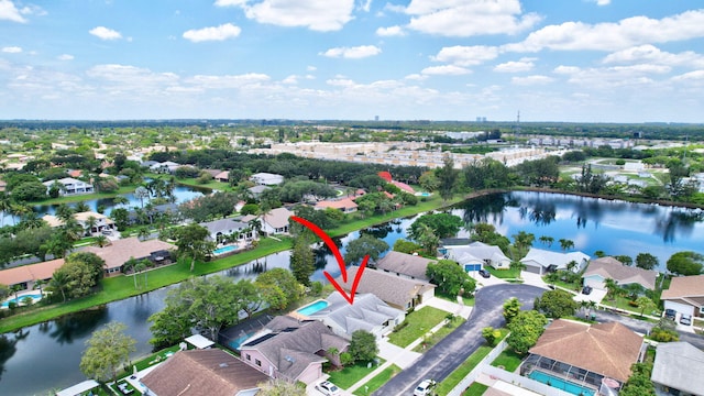 1541 SW 102nd Ter, Davie, FL 33324 - aerial view of property's location with a nearby body of water and nearby suburban area