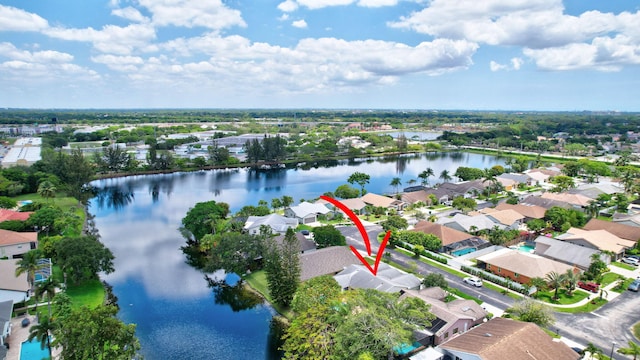 1541 SW 102nd Ter, Davie, FL 33324 - aerial perspective of suburban area with a nearby body of water