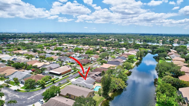 1541 SW 102nd Ter, Davie, FL 33324 - aerial perspective of suburban area with a nearby body of water