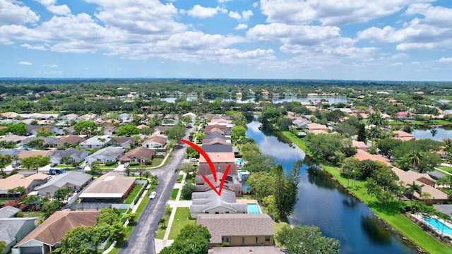 1541 SW 102nd Ter, Davie, FL 33324 - aerial perspective of suburban area featuring a nearby body of water