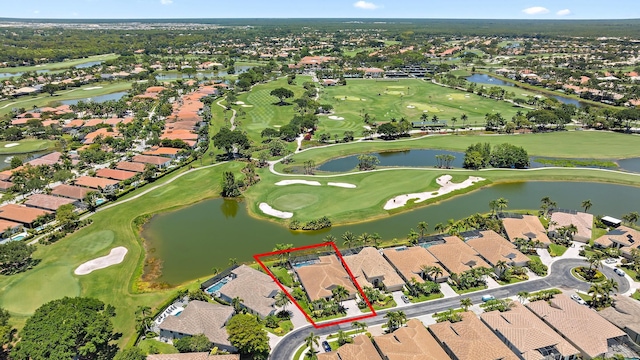 7731 Blue Heron Way, West Palm Beach, FL 33412 - aerial overview of property's location with nearby suburban area, property boundaries highlighted, and a golf club