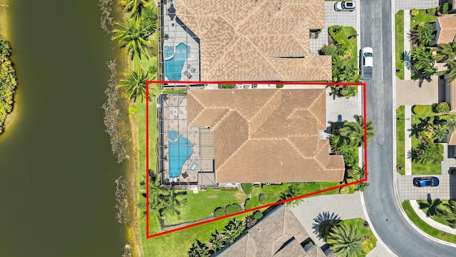 7731 Blue Heron Way, West Palm Beach, FL 33412 - aerial view of property's location with a nearby body of water and property parcel outlined