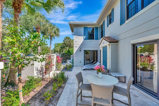 view of patio with fence