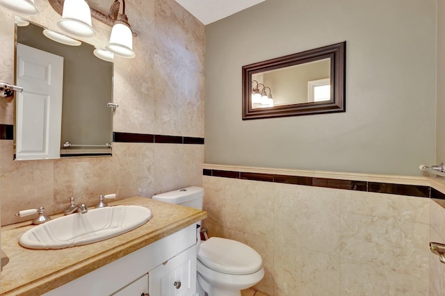 16888 W Downers Dr W, The Acreage, FL 33470 - half bath with tile walls, toilet, and vanity