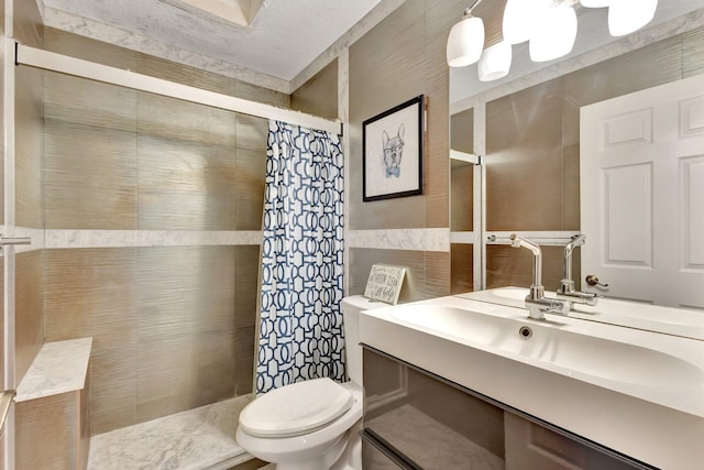 16888 W Downers Dr W, The Acreage, FL 33470 - full bath featuring toilet, tile walls, tiled shower, and vanity