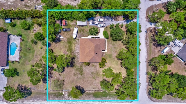 16888 W Downers Dr W, The Acreage, FL 33470 - aerial overview of property's location with property boundaries highlighted
