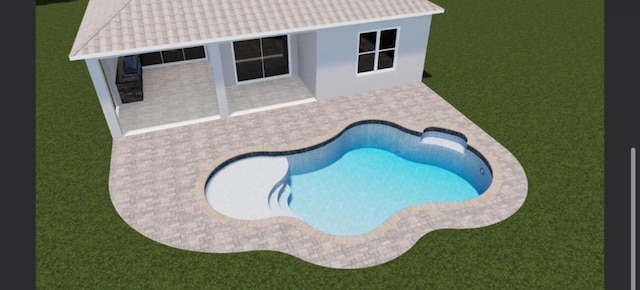 9865 SW Meridian Way, Stuart, FL 34997 - swimming pool with a patio area