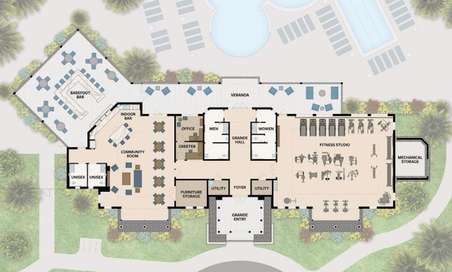 9865 SW Meridian Way, Stuart, FL 34997 - view of room layout