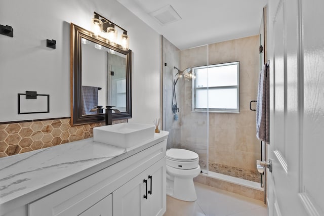 22831 Royal Crown Ter, Boca Raton, FL 33433 - full bathroom featuring toilet, vanity, and a stall shower