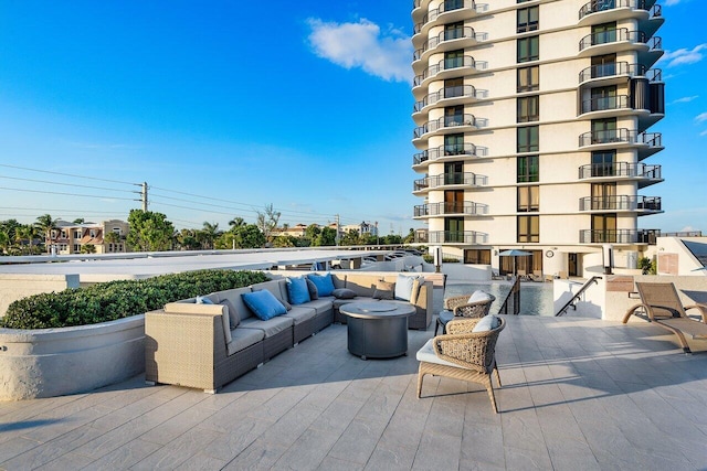 250 S Ocean Blvd Unit 2H, Boca Raton, FL 33432 - view of patio / terrace with an outdoor hangout area