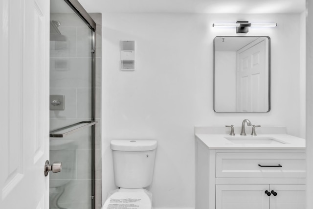 7076 Huntington Ln Unit 806, Delray Beach, FL 33446 - bathroom featuring vanity, toilet, and a shower with door