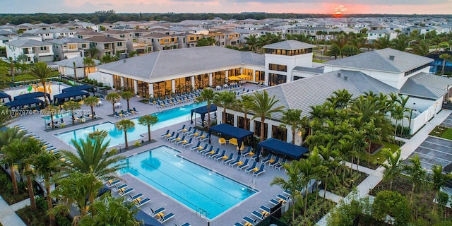 8803 Skyward St, Boca Raton, FL 33496 - aerial view of residential area with a pool area
