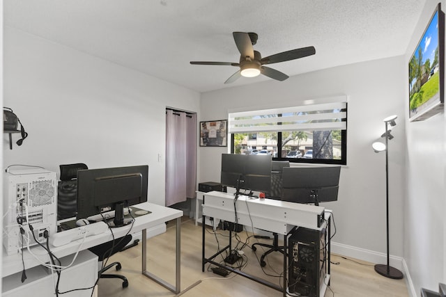 10650 NW 30th Pl Unit 1, Sunrise, FL 33322 - office space featuring ceiling fan, wood finished floors, and baseboards