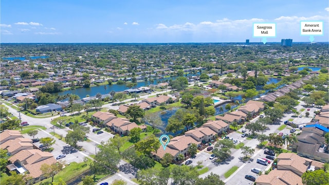 10650 NW 30th Pl Unit 1, Sunrise, FL 33322 - aerial view of property's location with nearby suburban area and a nearby body of water