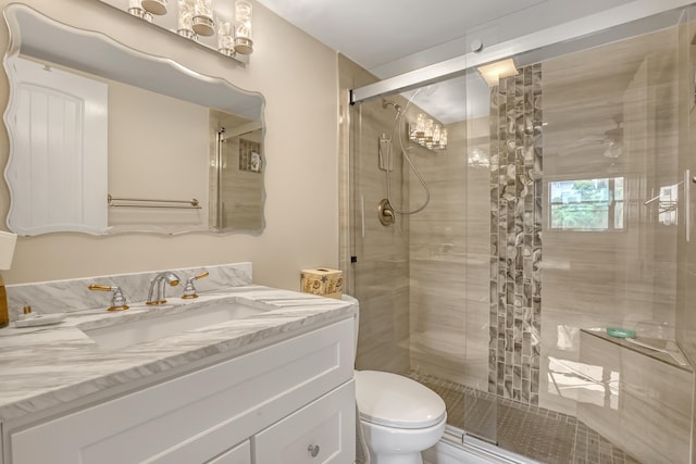 2018 S Federal Hwy Unit 304, Boynton Beach, FL 33435 - full bath featuring a stall shower, toilet, and vanity