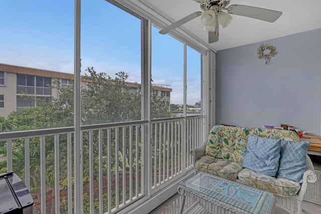 2018 S Federal Hwy Unit 304, Boynton Beach, FL 33435 - sunroom / solarium with a ceiling fan