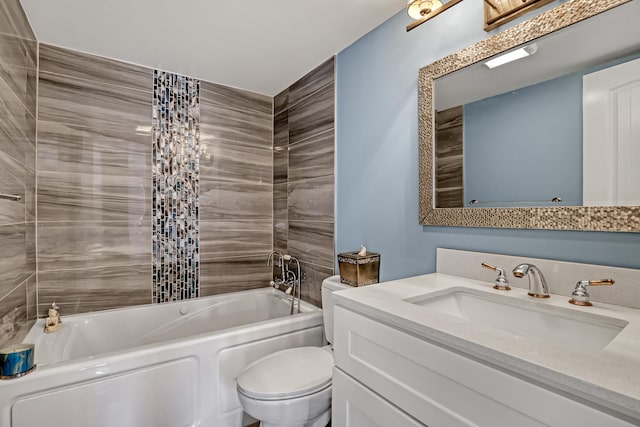 2018 S Federal Hwy Unit 304, Boynton Beach, FL 33435 - bathroom with toilet, shower / tub combination, and vanity