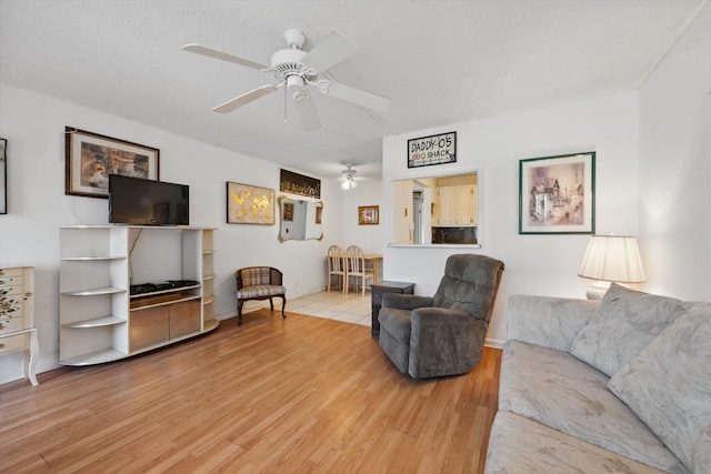 185 Andover H W, West Palm Beach, FL 33417 - living area featuring ceiling fan and light wood finished floors