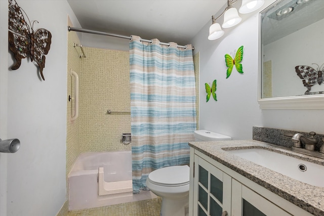 185 Andover H W, West Palm Beach, FL 33417 - full bath featuring toilet, shower / tub combo with curtain, and vanity