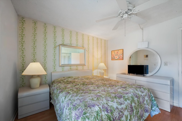 185 Andover H W, West Palm Beach, FL 33417 - bedroom with wood finished floors and a ceiling fan