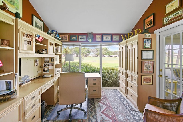 17187 Bay St, Jupiter, FL 33477 - office space with lofted ceiling and built in desk